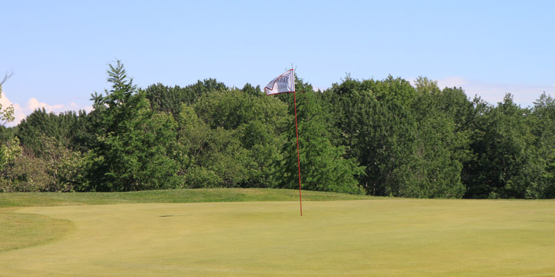 Photo of Par 4 Hole 15 at Tamarack Golf Club in Oswego, NY.